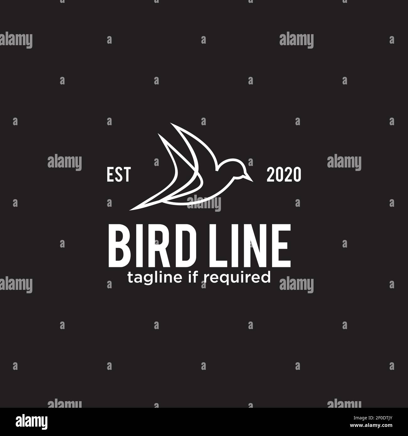 Bird line logo icon design vector template Stock Vector Image & Art - Alamy