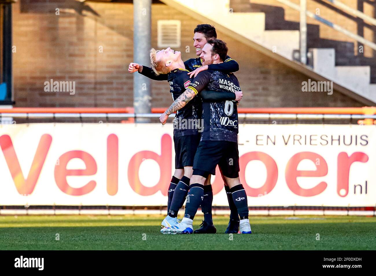 MARCH 6: Patrick Pflucke of Roda JC celebrates his score during the ...