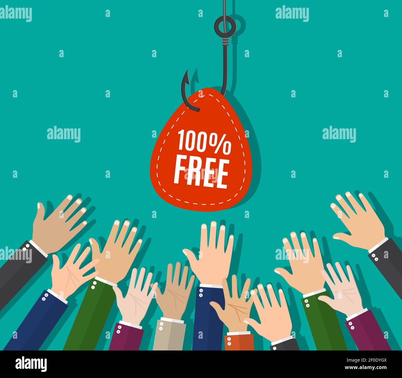 Fish hook with a label and text free Stock Vector Image & Art Alamy