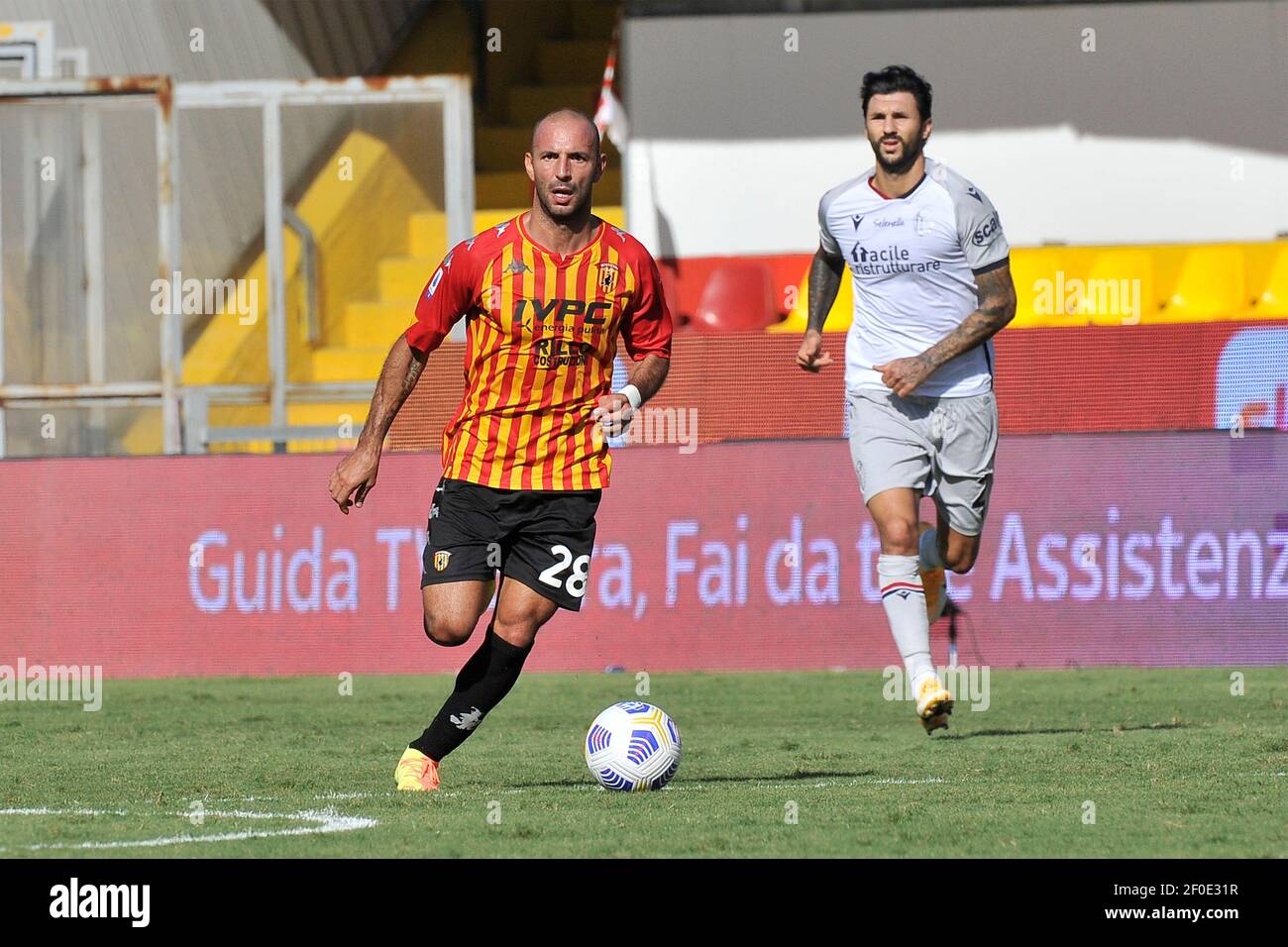 Pasquale Schiattarella player of Benevento, during the match of the Italian Serie A championship between Benevento vs Bologna 1-0, match played at the Stock Photo