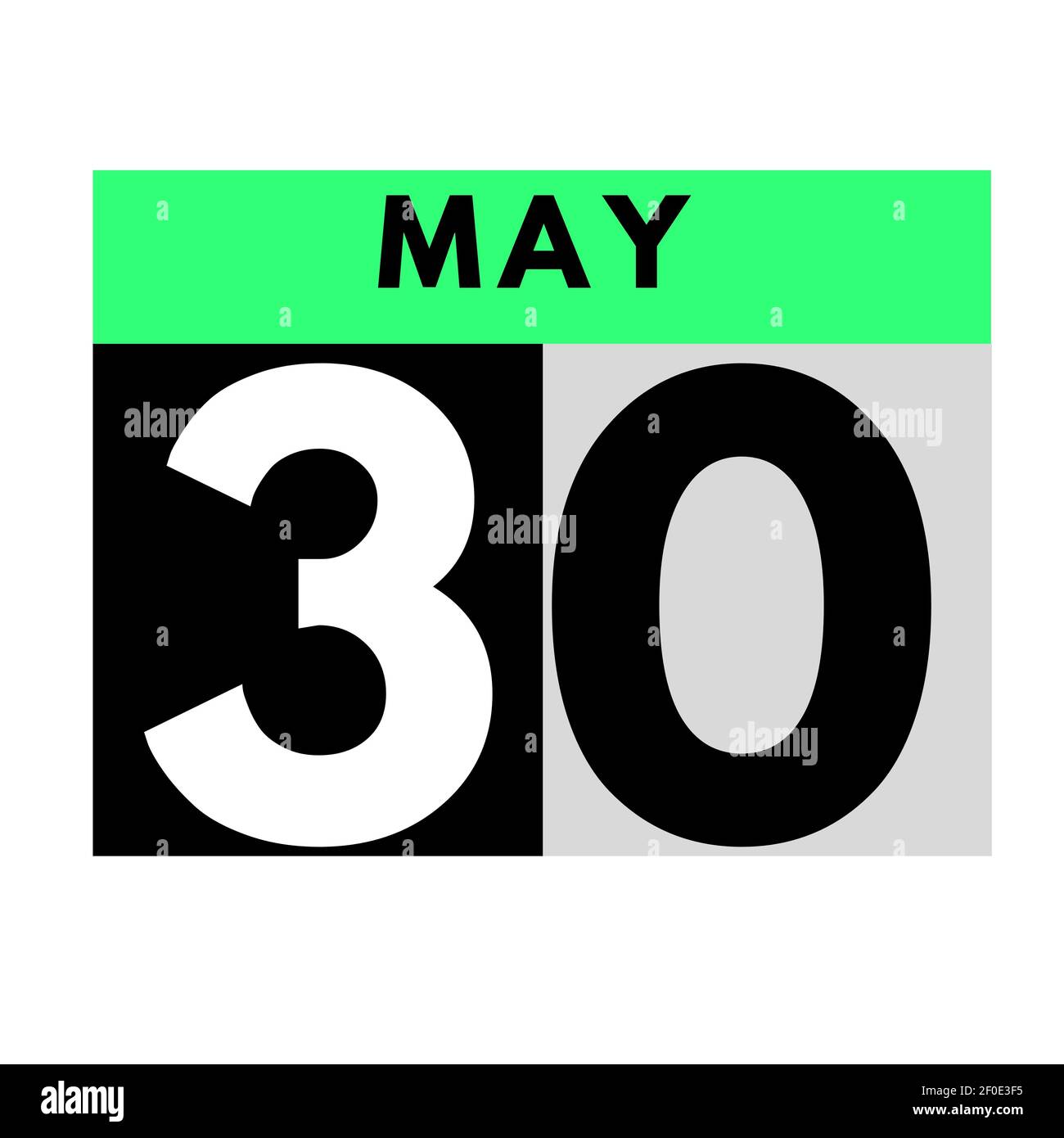 May 30 . flat daily calendar icon .date ,day, month .calendar for the