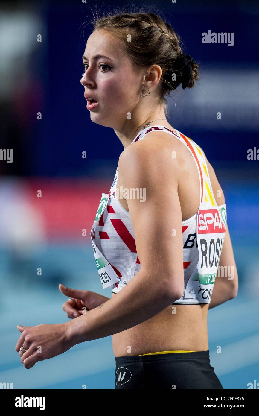 Belgian Rani Rosius pictured after the first round of the women 60m ...