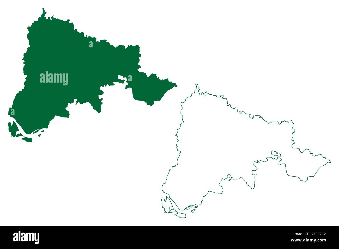 Samastipur district (Bihar State, Darbhanga division, Republic of India) map vector illustration