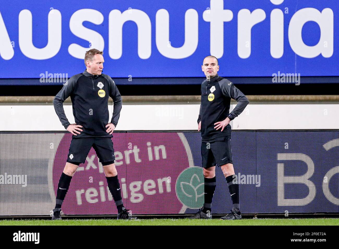 Sander Van Roekel MARCH 6: assistant referee Erwin Zeinstra, assistant referee Sander van ...