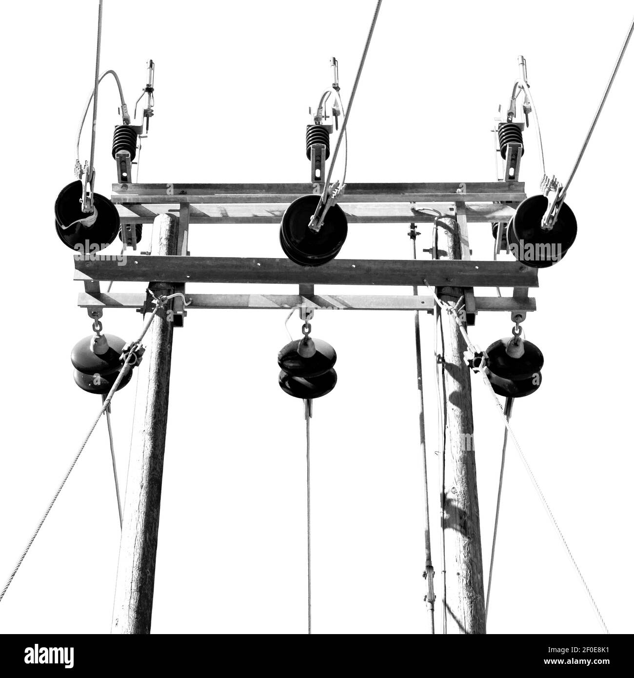 Wood pylon Black and White Stock Photos & Images Alamy