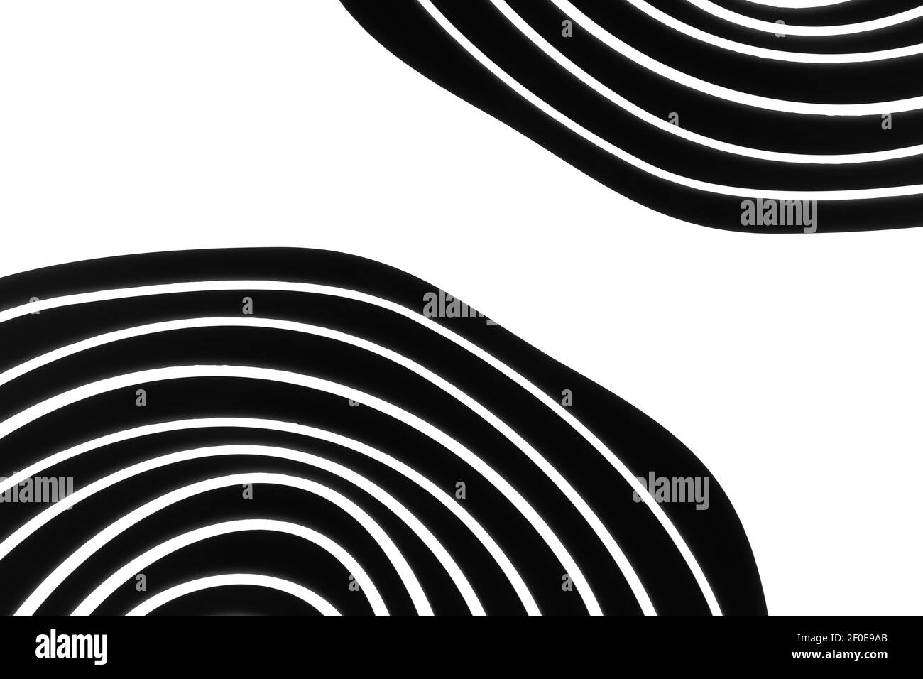 abstract white wave lines on black Stock Photo - Alamy