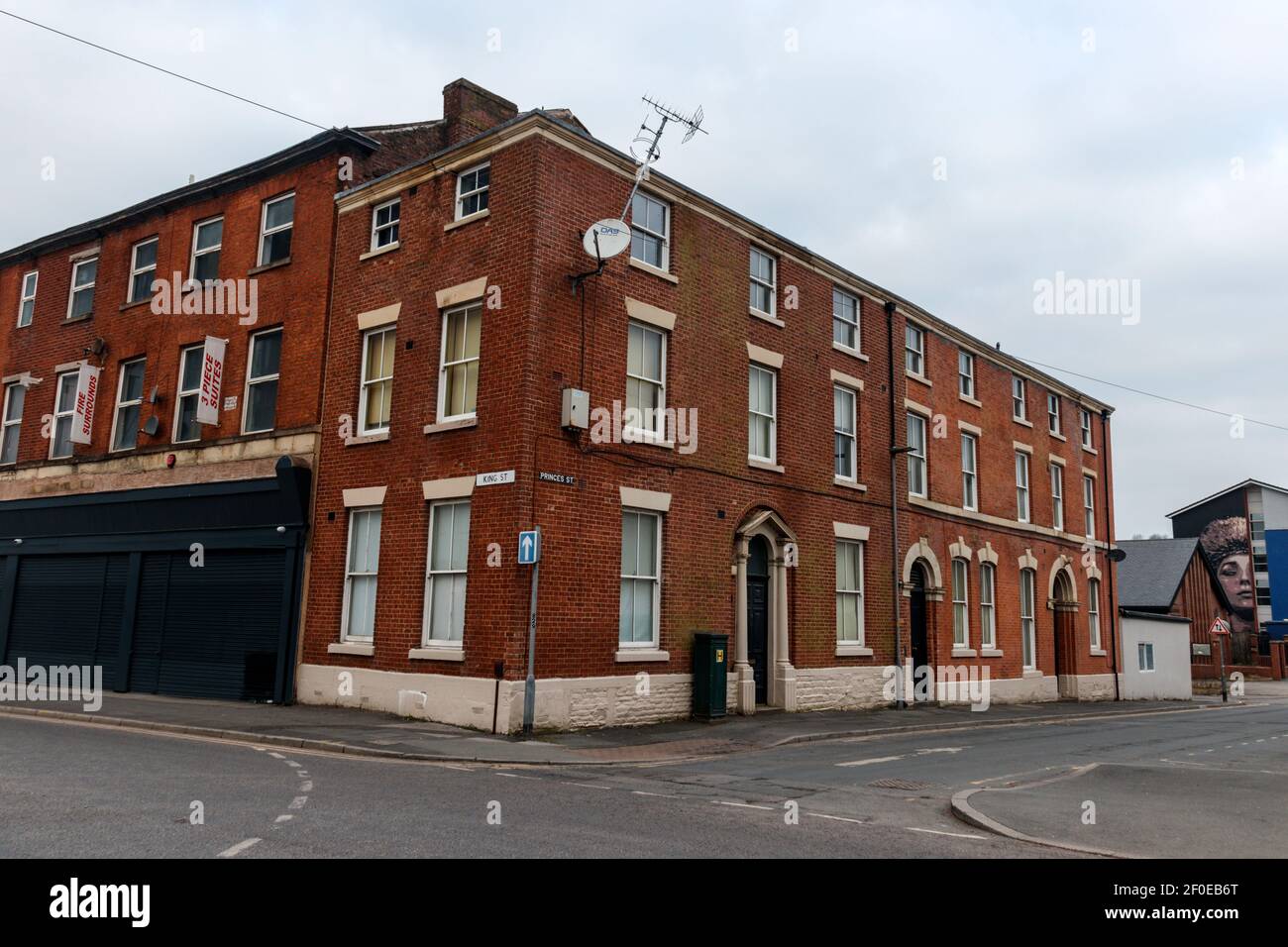 Blackburn General Dispensary. Grade 2 listed building. Set up in 1824 on King Street, Princes Street. Stock Photo