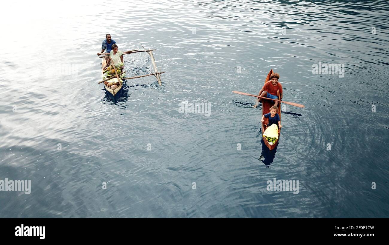 dugout canoes in French Polynesia Stock Photo Alamy