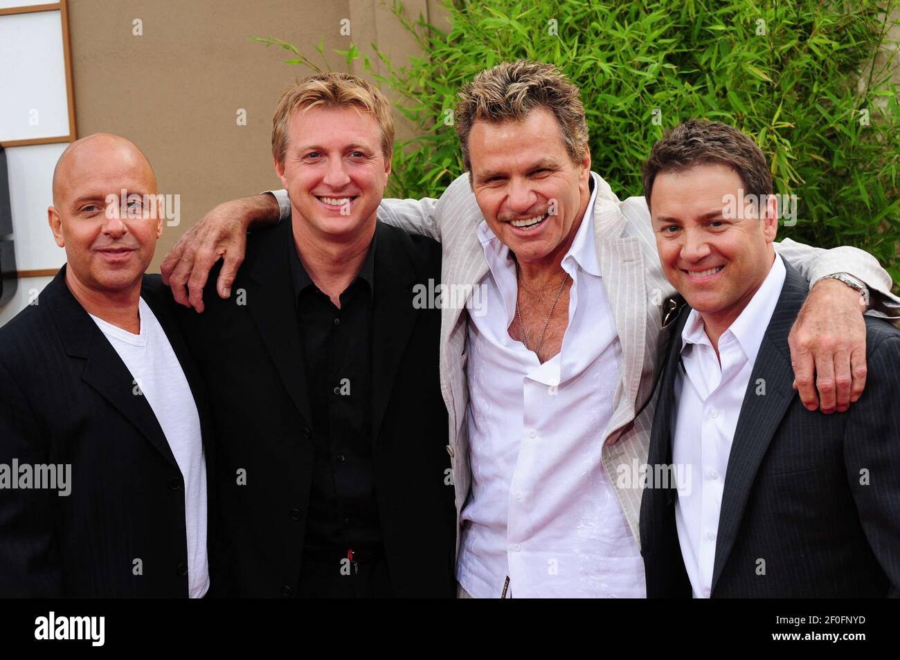 William Zabka, Ron Thomas, Martin Kove and Tony O'Dell. 7 June 2010,  Westwood, CA. "The Karate Kid" Los Angeles Premiere held at the Mann  Village Theatre. Photo Credit: Giulio Marcocchi/Sipa Press./Karate  gm.159/1006080947