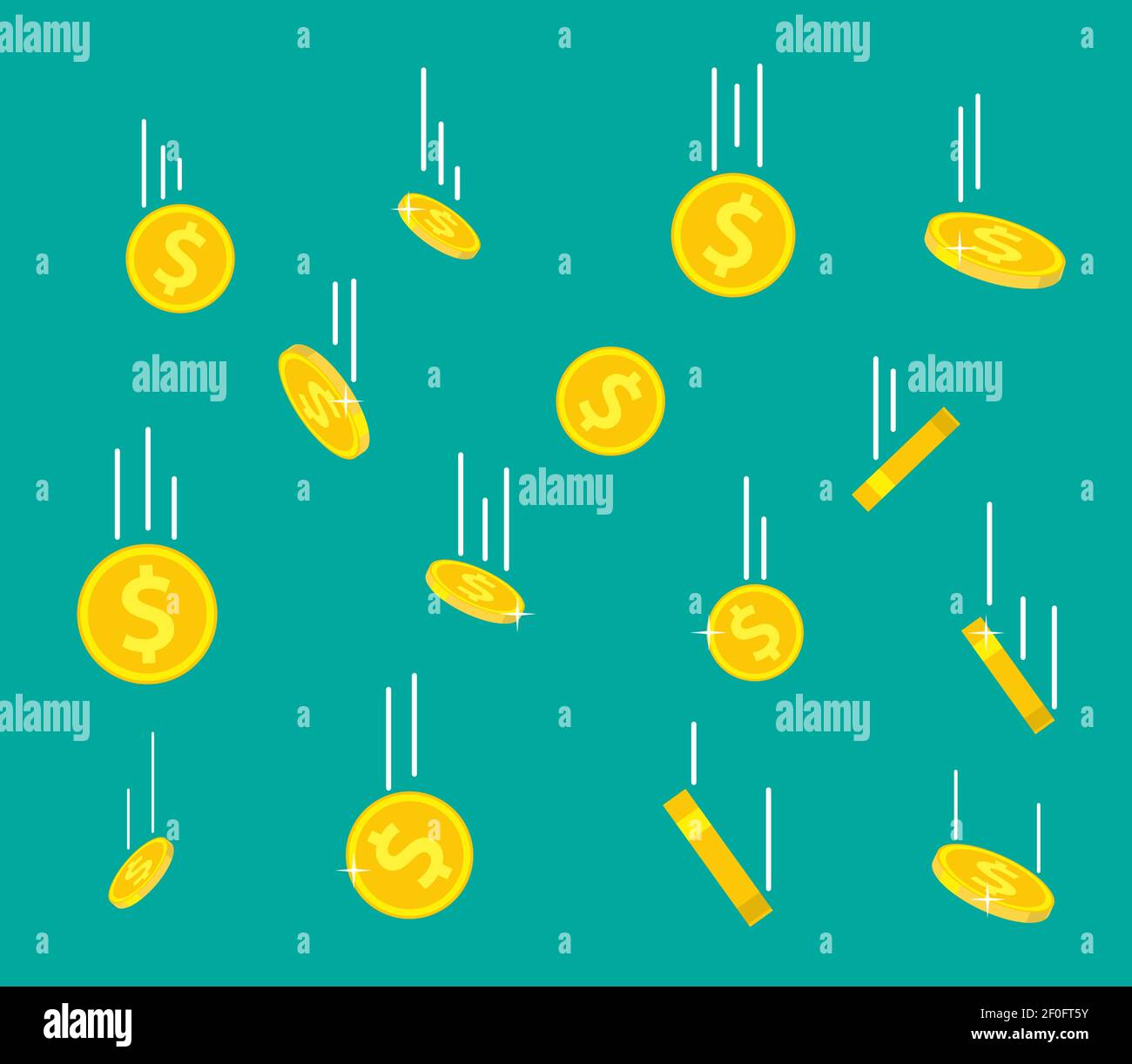 Falling gold coins Stock Vector Image & Art Alamy