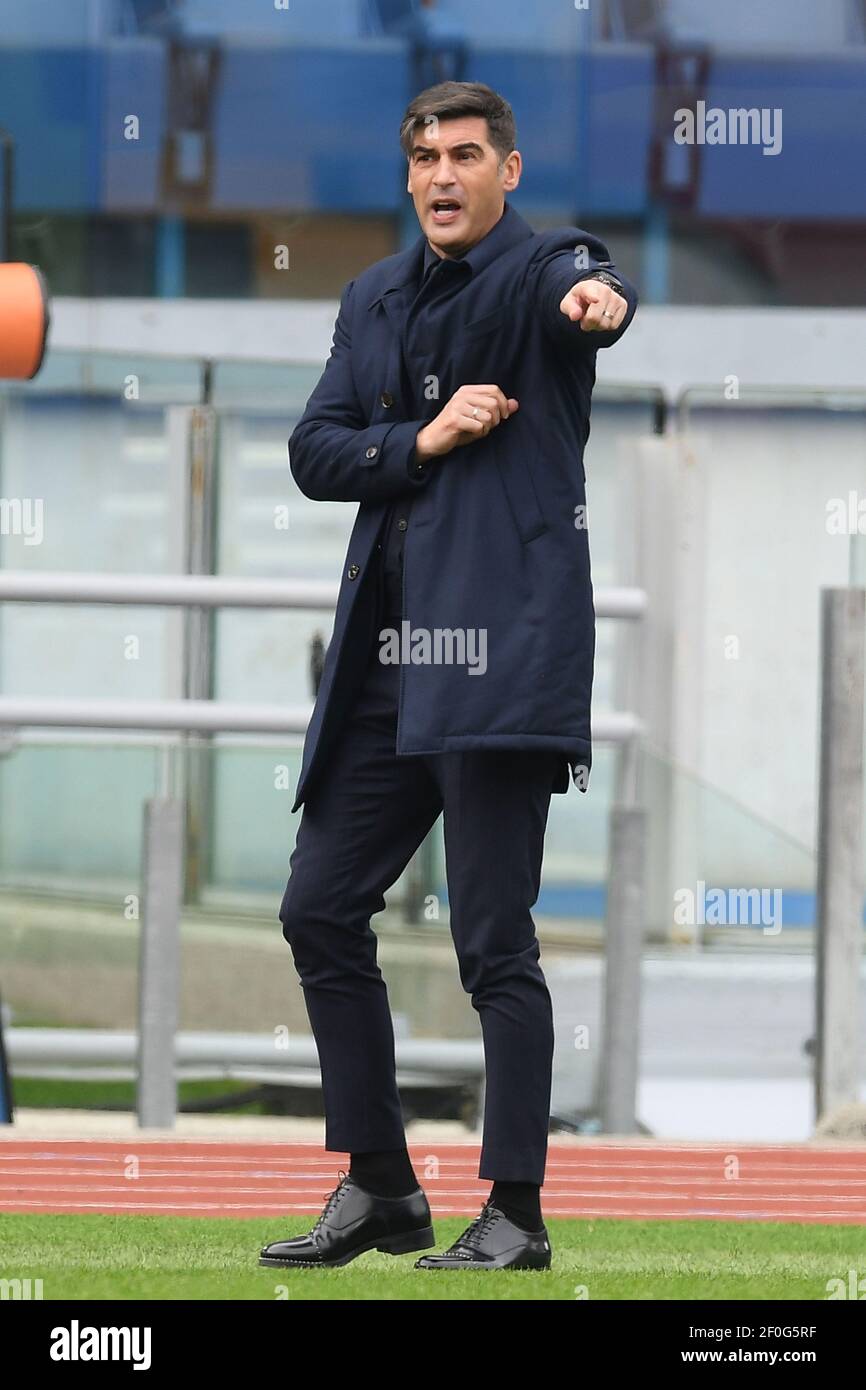 Rome, Italia. 07th Mar, 2021. PAULO FONSECA (ROMA) durante AS Roma vs Genoa  CFC, Campionato di