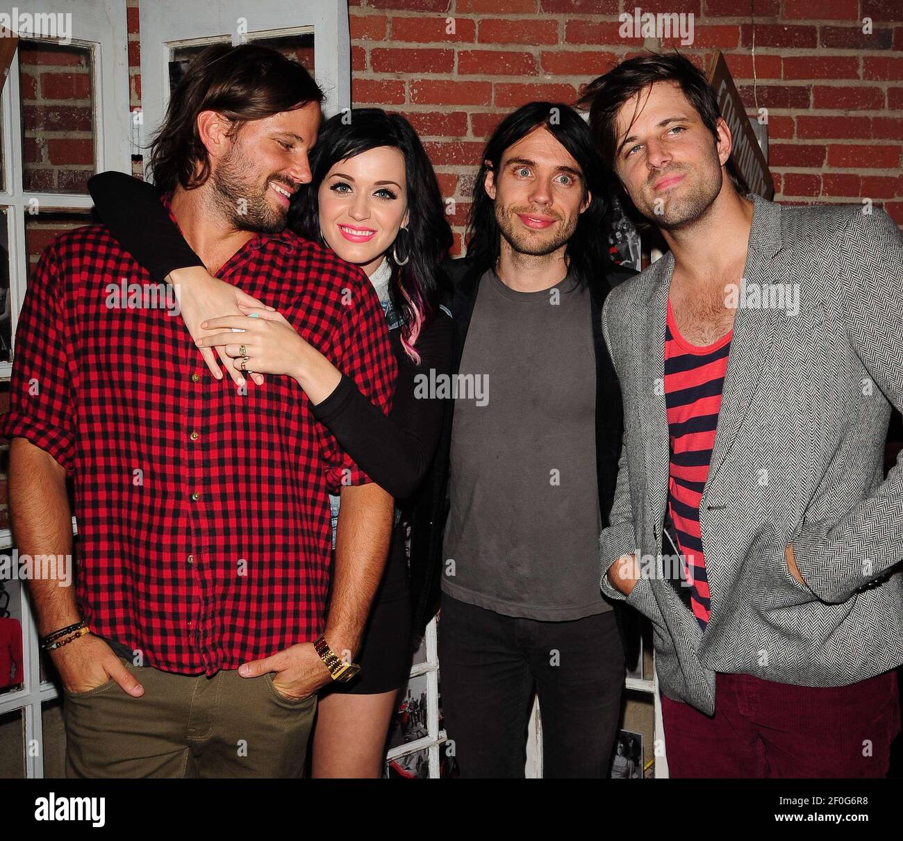 Katy Perry with The Daylights, (L to R) Ricky Jackson, Svend Lerche and Ran  Jackson. 14 September 2010, Hollywood, CA. Katy Perry attends The Daylights  Record release party at Club L. Photo