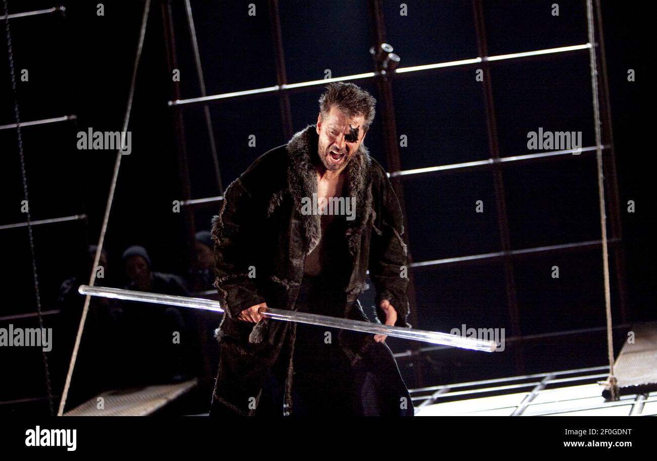 Jason Howard (Wotan) in DIE WALKURE by Wagner at Longborough Festival Opera, Gloucestershire, England 24/07/2010 conductor: Anthony Negus design: Kjell Torriset lighting: Guy Hoare director: Alan Privett Stock Photo