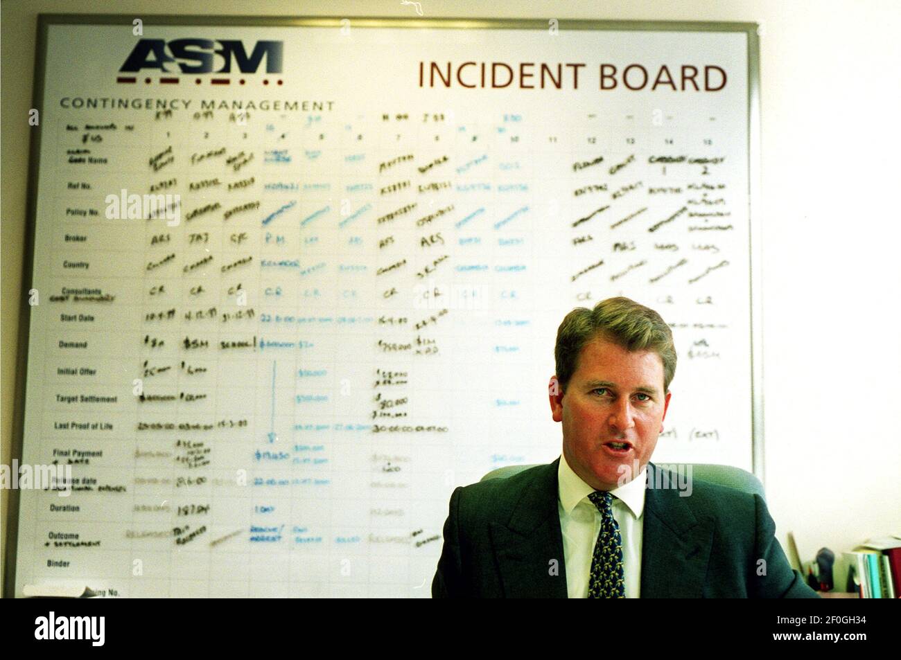 Jeffery Green, chairman of asset security managersPhotograph by John Voos Date: 18/04/01 Stock Photo