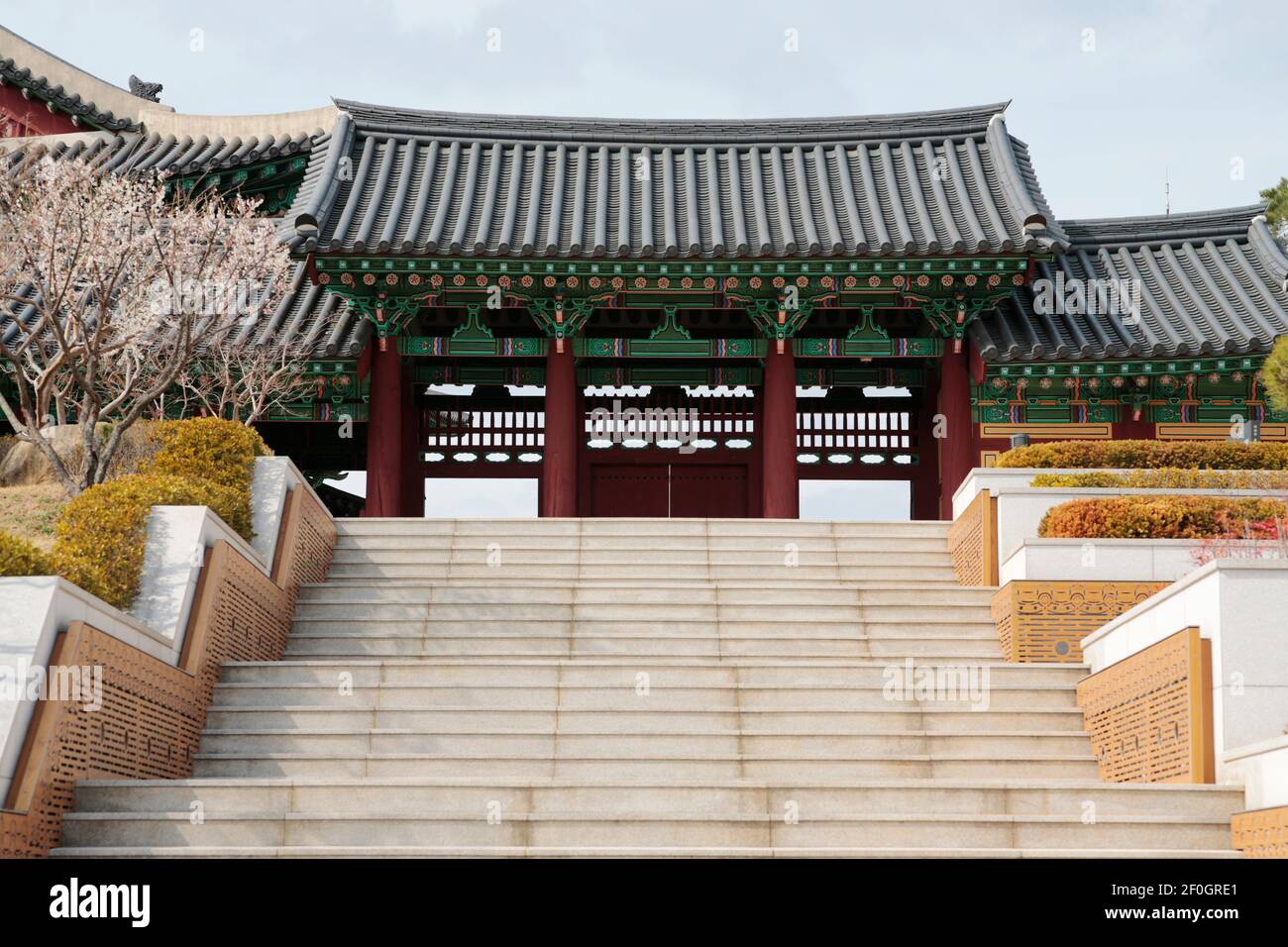 Traditional Korean architecture in Ulsan South Korea Stock Photo