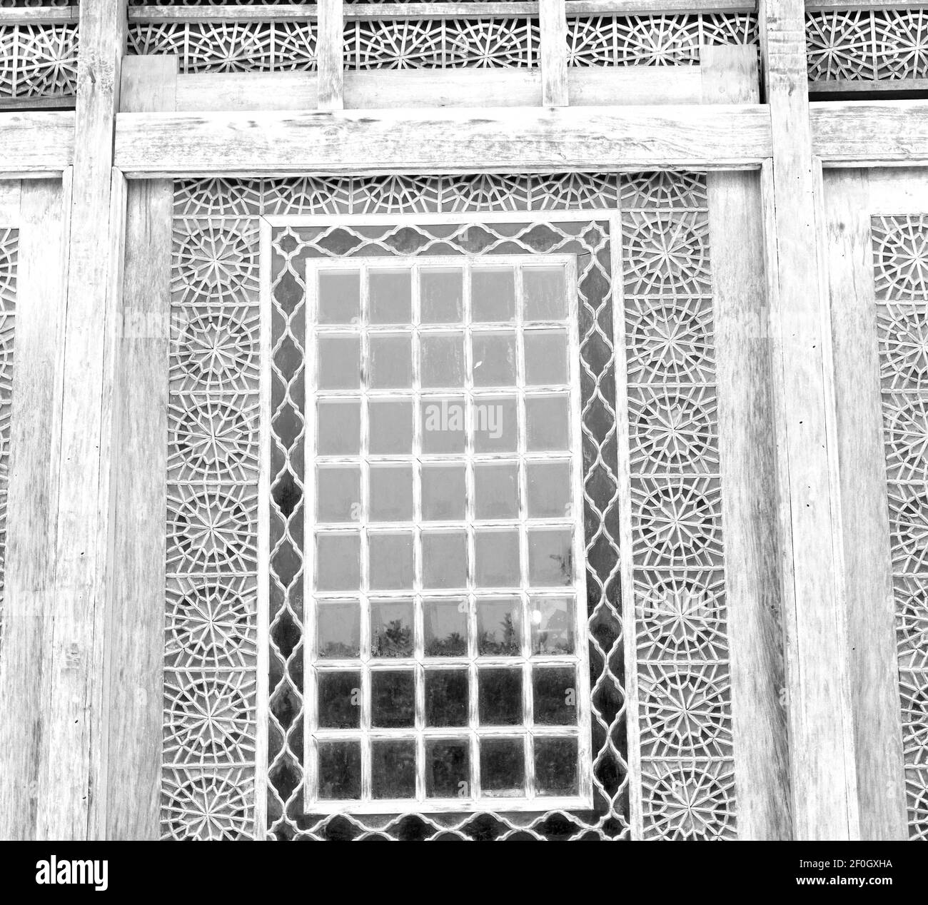 In iran  the old   architecture   window Stock Photo