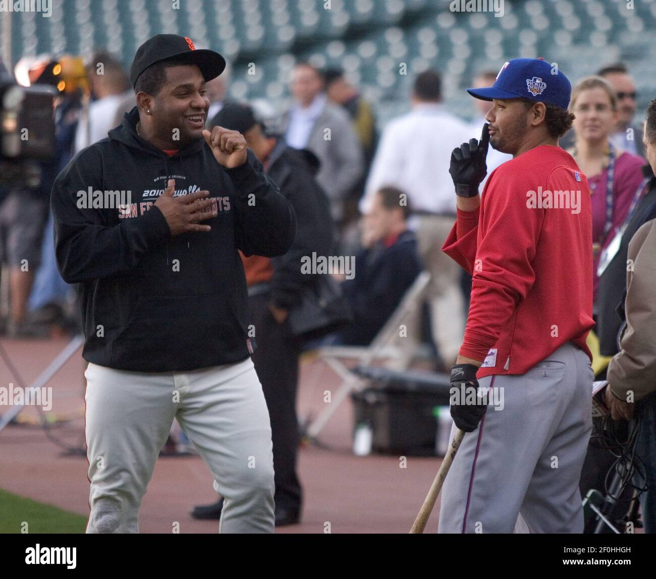 San Francisco Giants Infielder Pablo Sandoval (48) is in his ready position  at third base. The Giants beat the Astros 3 - 0 for the second shut out in  2 nights at