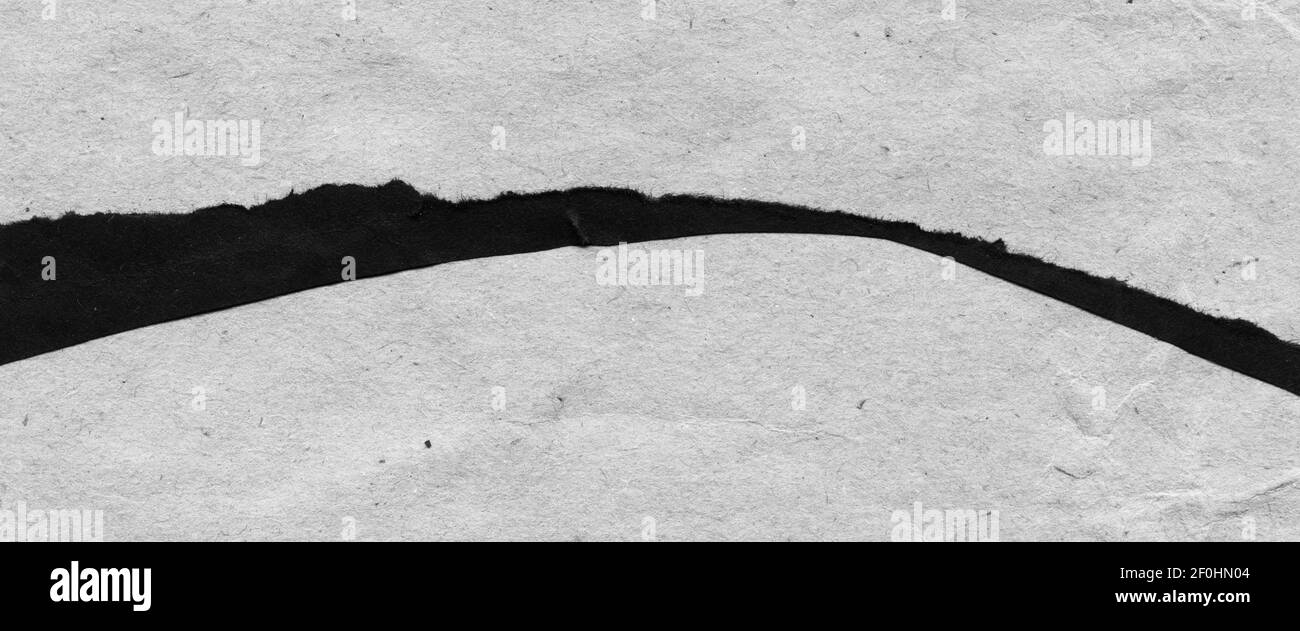 Abstract landscape, black and white minimalist art illustration Stock