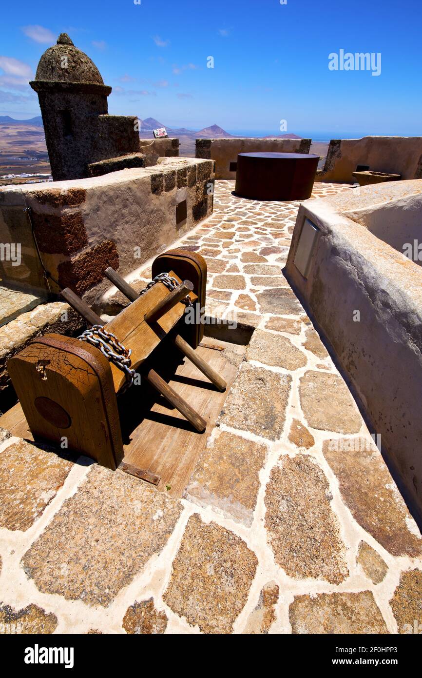 Winch house castillo de las coloradas old wall castle tower and door in