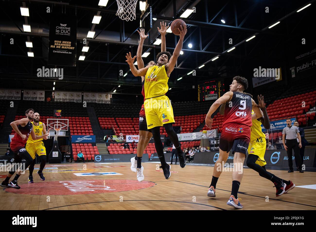 Oostende's Jean-Marc Mwema pictured during the basketball match between BC  Oostende and Spirou Charleroi, Sunday 07 March 2021 in Oostende, a delayed  Stock Photo - Alamy