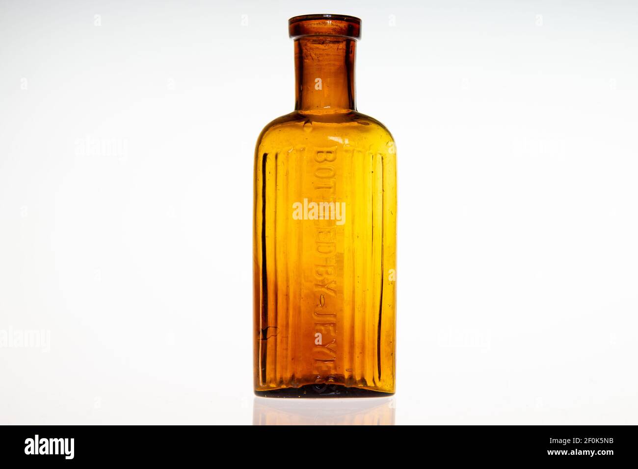 Antique vintage poison/medicine bottle Stock Photo