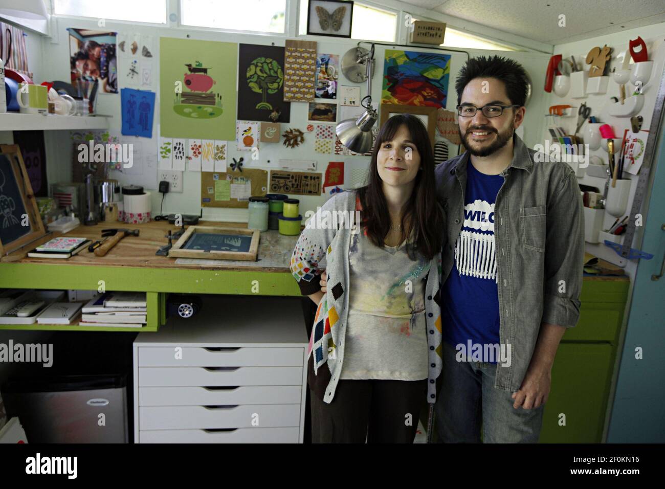 Shay Ometz, left, and her husband, Jeff 