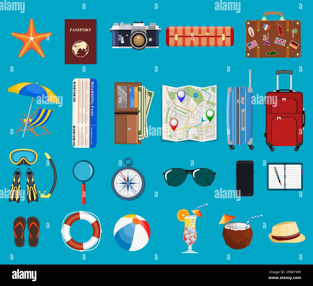 Big travel set Stock Vector Image & Art - Alamy