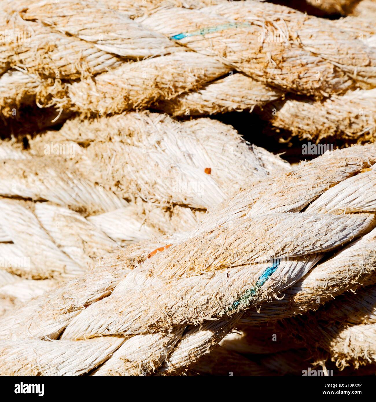White rope dirty and old Stock Photo - Alamy