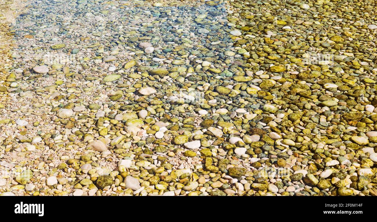 In oman  old river and stone Stock Photo