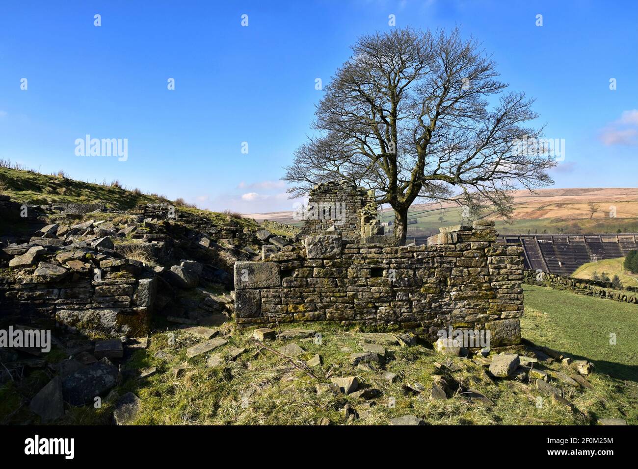 Ruins of New House Farm in Ripponden Stock Photo