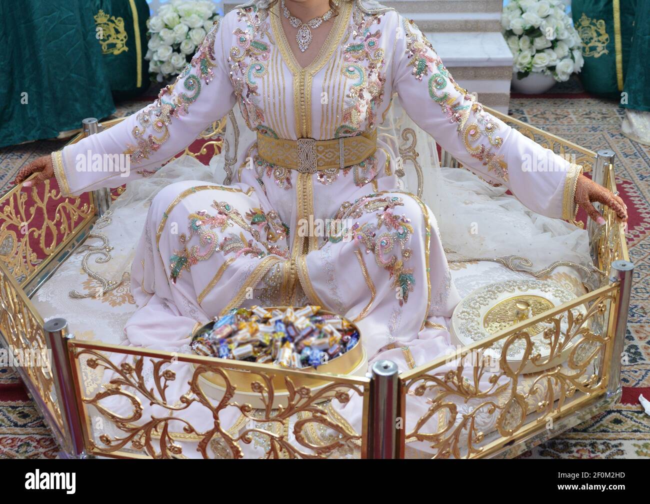Moroccan bride dress. Wedding traditions in the Maghreb. Moroccan caftan  Stock Photo - Alamy