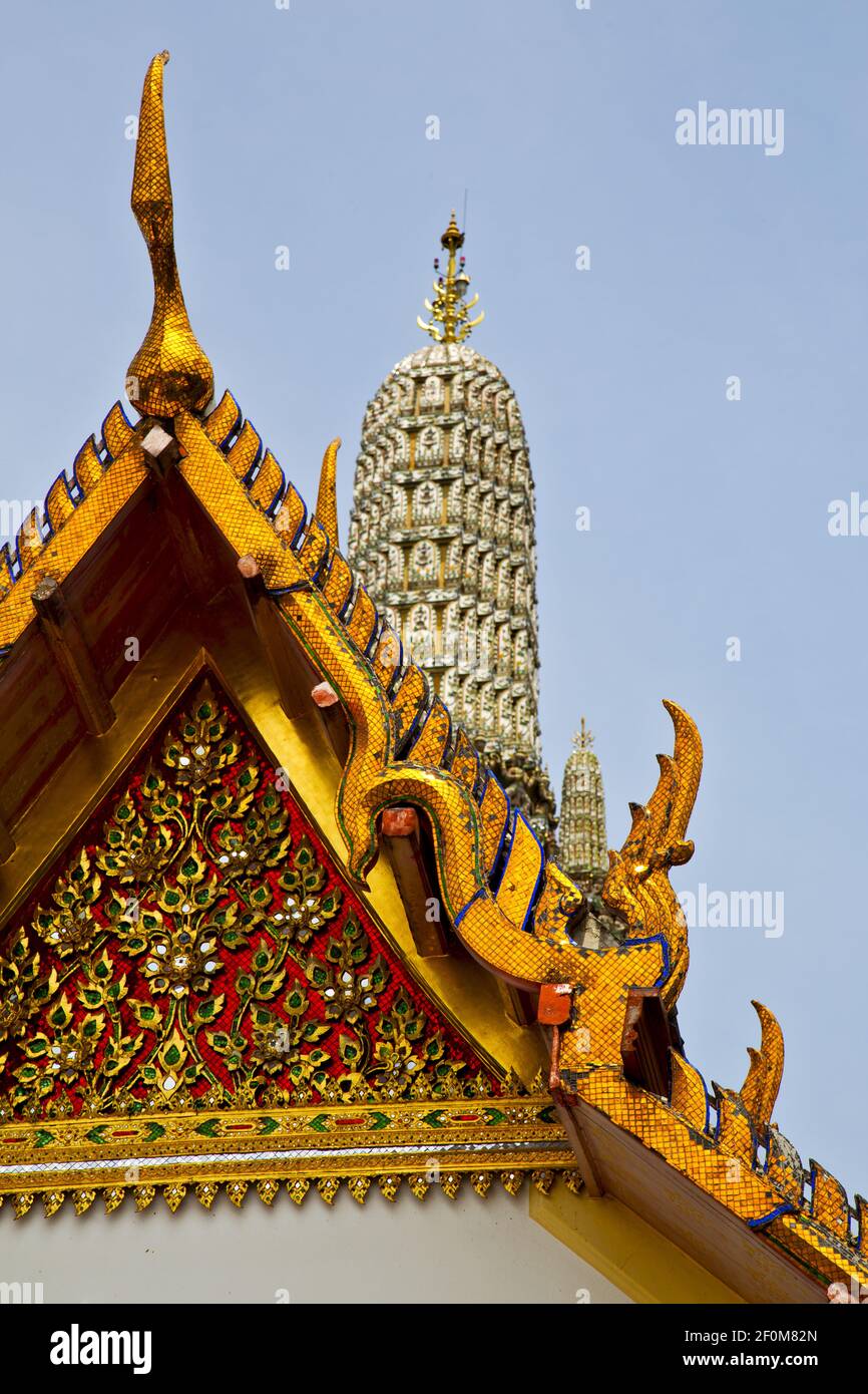 Asia thailand sunny palaces sky and colors mosaic Stock Photo - Alamy