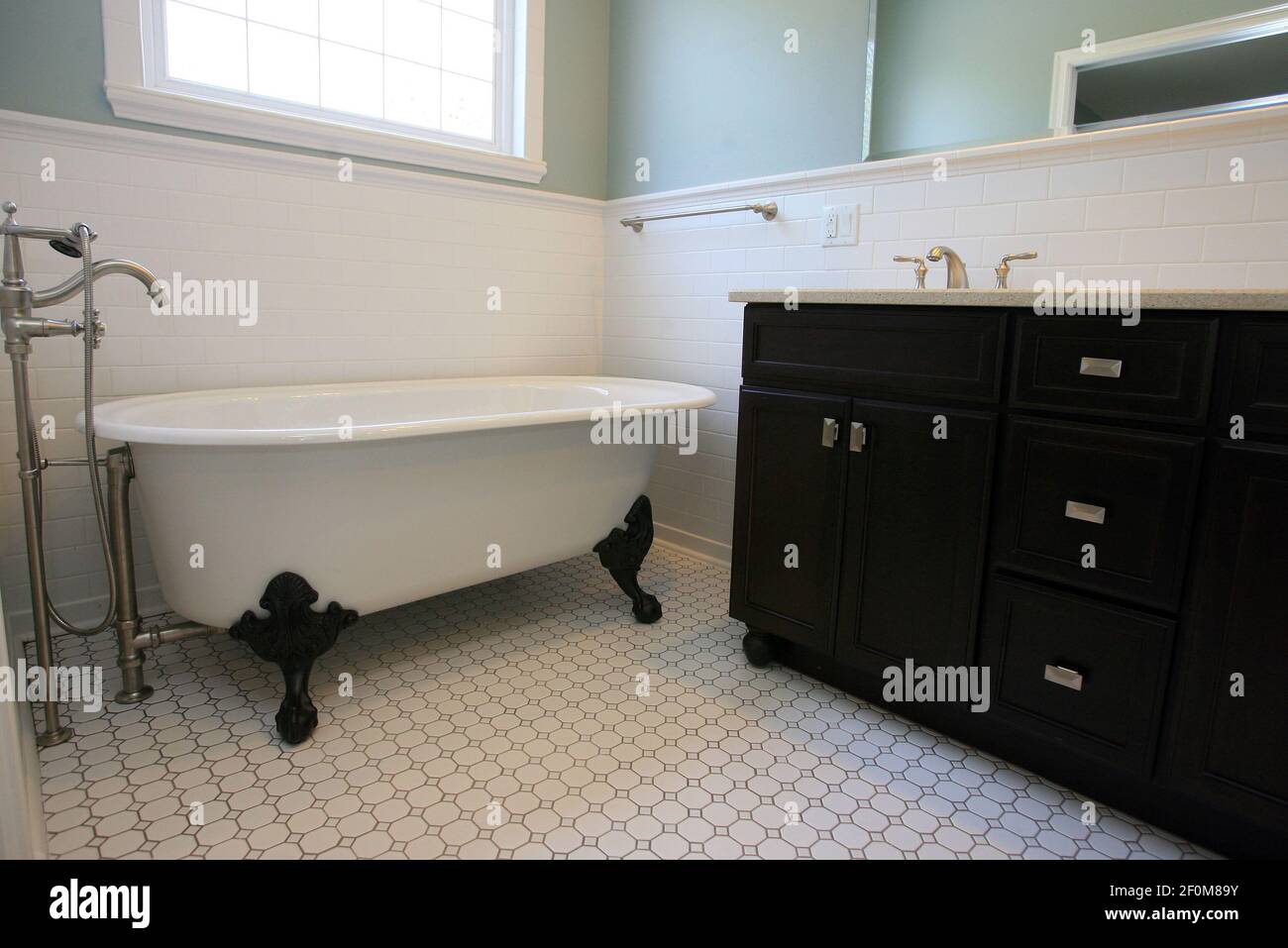 The master bathroom is featured in a Windermere, Florida home awarded ...
