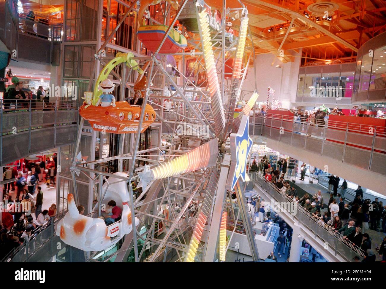 The giant Ferris Wheel inside the recently opened Toys R Us store in