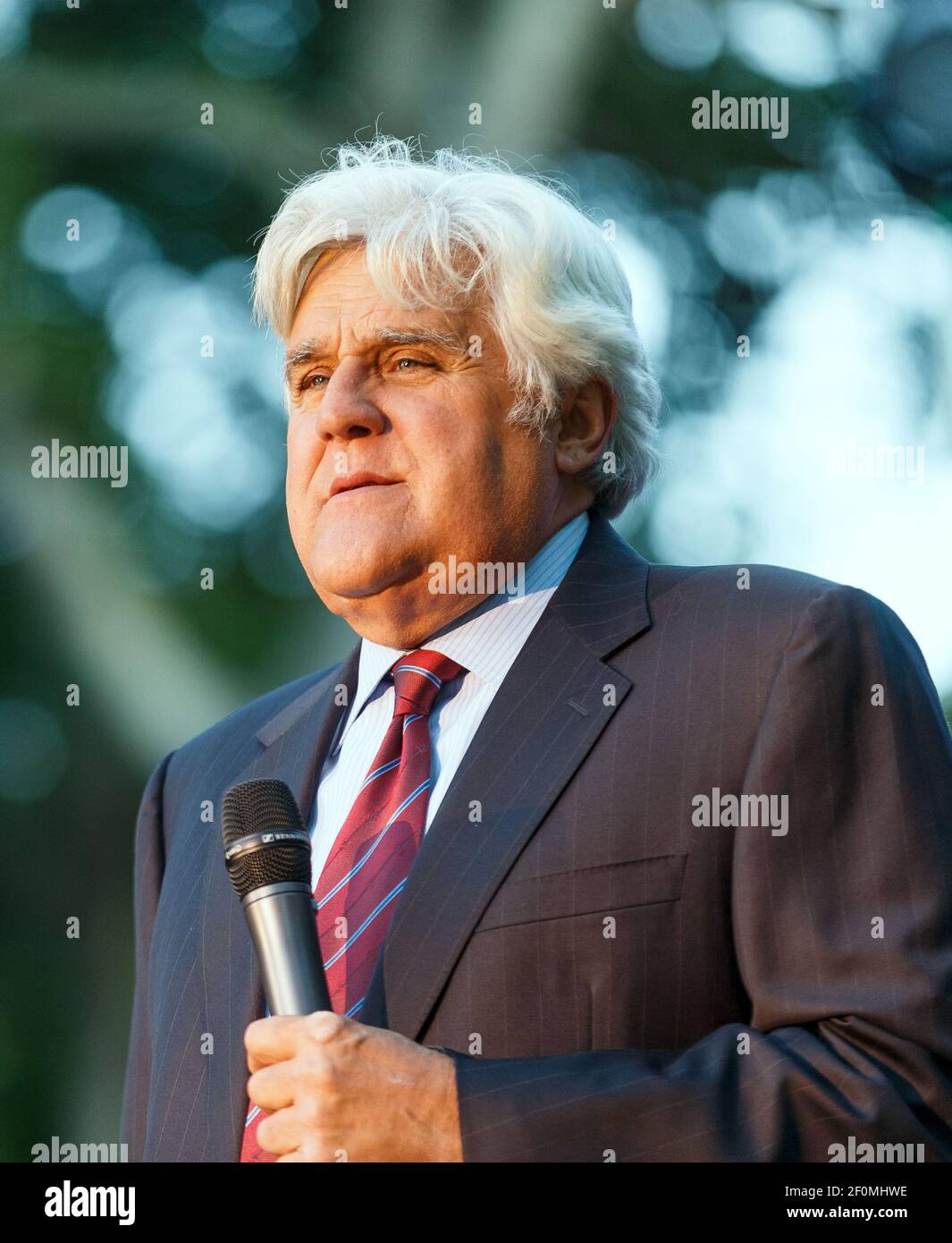 SAN FRANCISCO, CA - May 12 - Jay Leno attends LymeAid 2018 on May 12th 2018 at Private Residence in Portola Valley, CA on May 12, 2018 (Photo - Drew Altizer/Sipa USA) Stock Photo