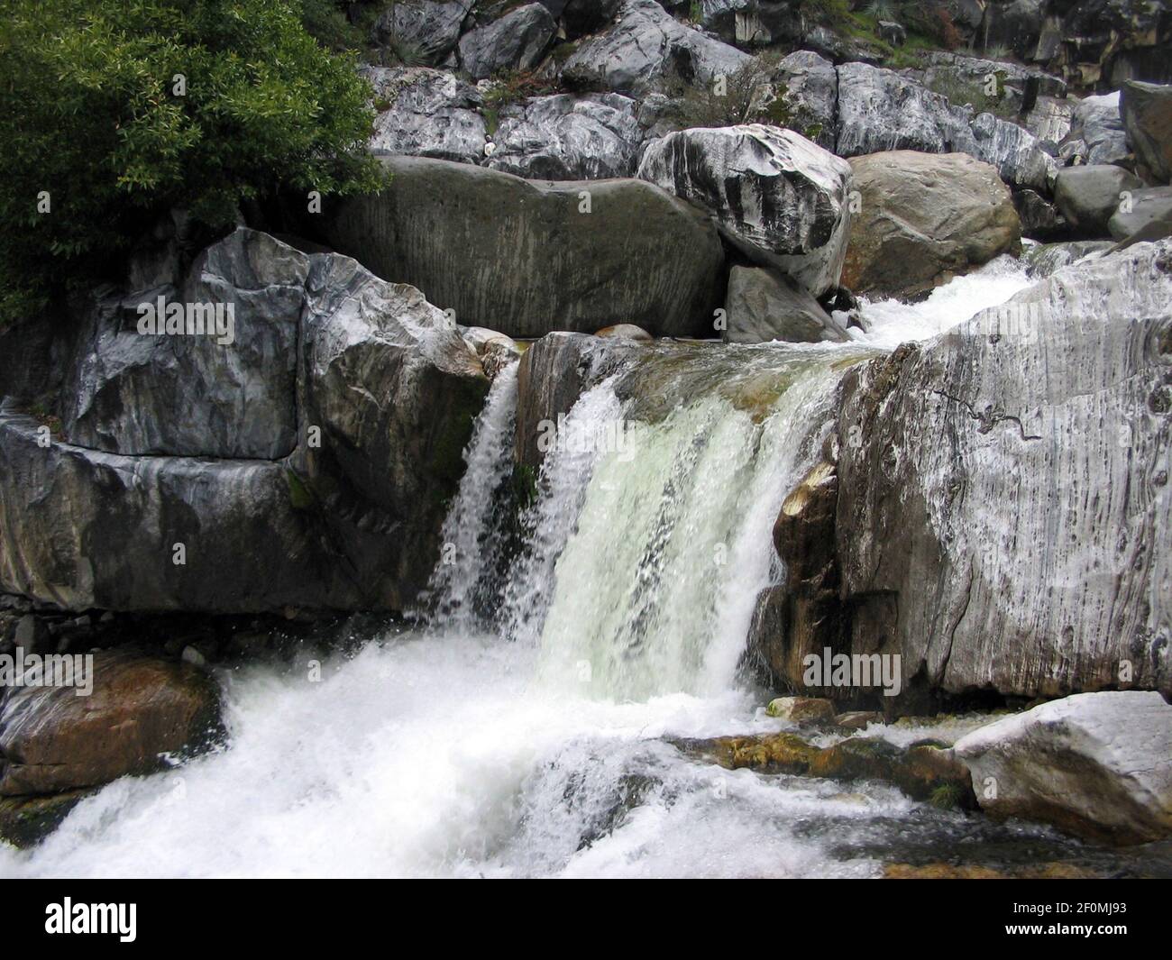 Marble Falls is located on the Marble Fork of the Kaweah River about a 3.5 mile hike from Potwisha Campround in Sequoia National Park. Photo by Marek Warszawski Fresno Bee TNS Sipa USA Stock Photo