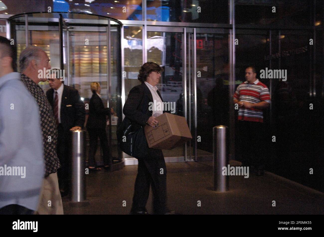 Employees leave the Lehman Brothers Global headquarters in New York on