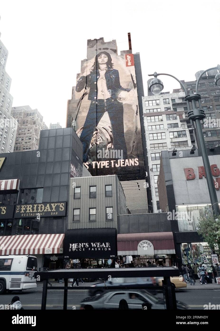 A billboard for Levi's Jeans on the side of a building on October 19, 2003.  Levi Strauss & Co. announced that they will open 100 new stores over the  next year. (Photo