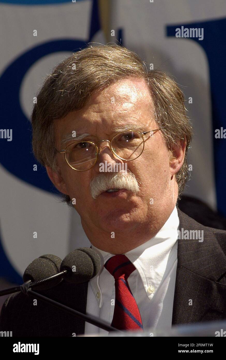 U.S. Ambassador to the United Nations John Bolton speaks at a rally in ...