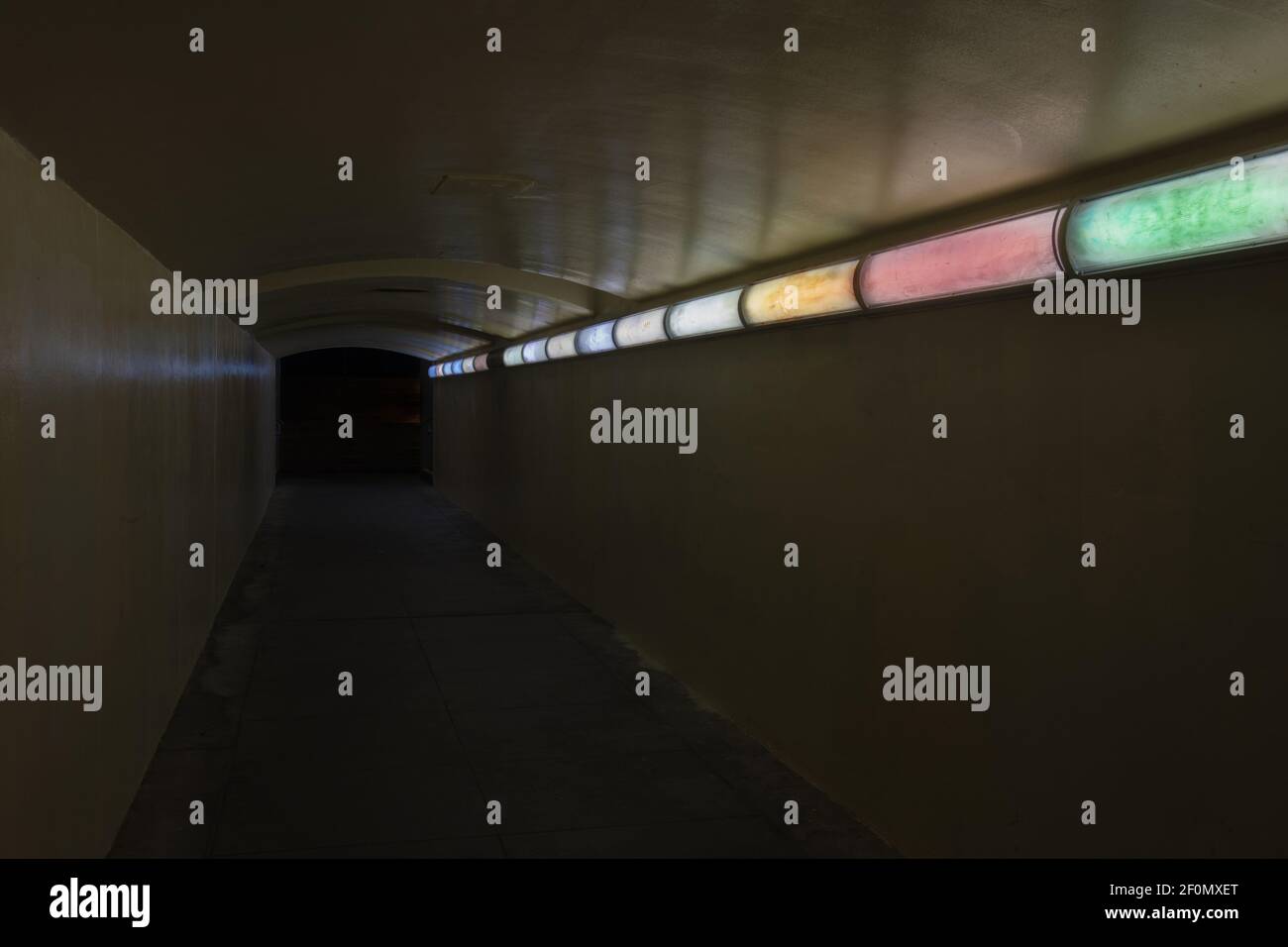 Empty Railroad Pedestrian Underpass Stock Photo