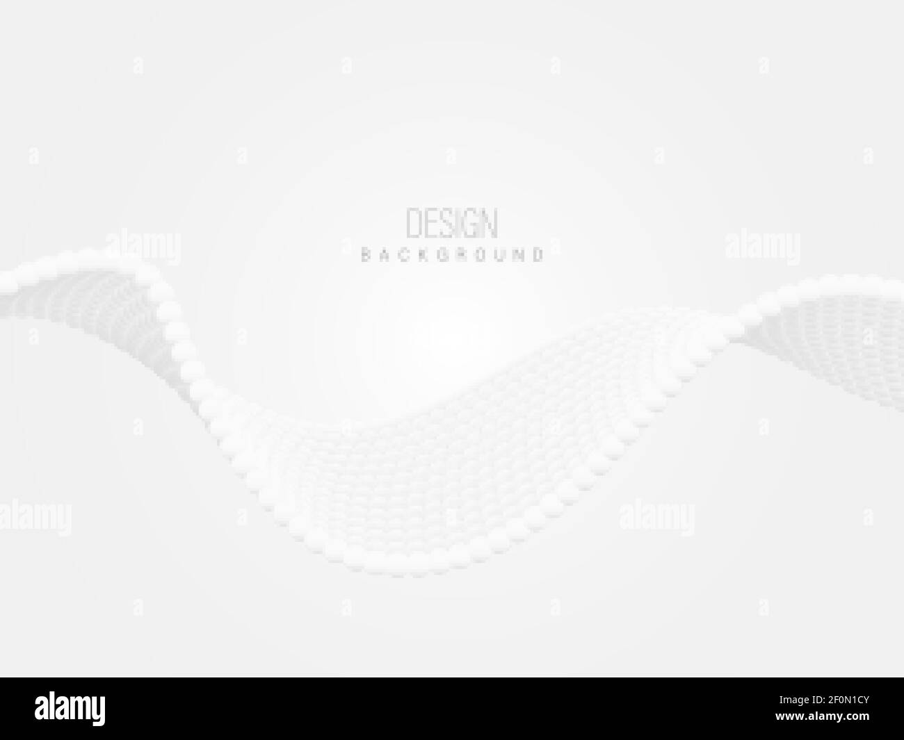 Abstract white wave vector background Science wave background Stock Vector