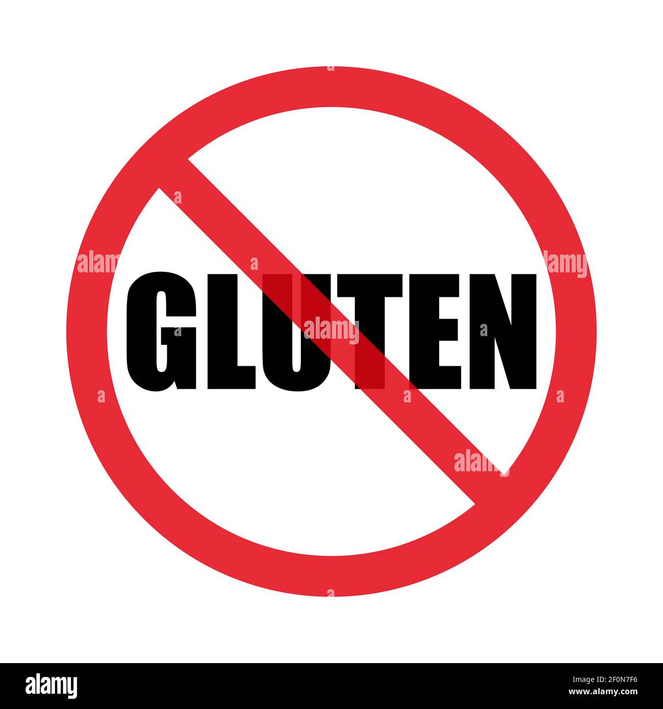 No gluten sign. Isolated on white background. Flat style. Vector