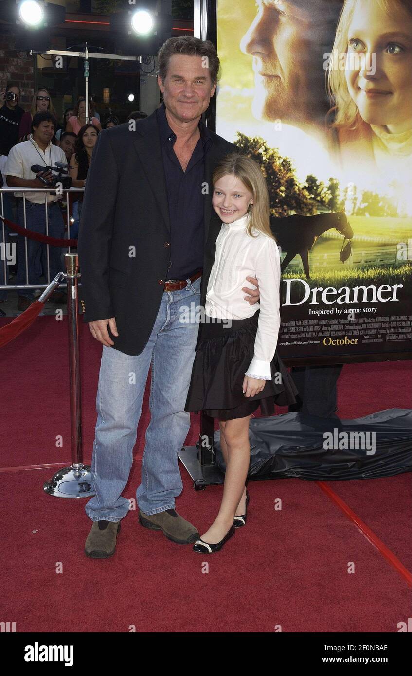 9 October 2005 Westwood, California Kurt Russel and Dakota Fanning