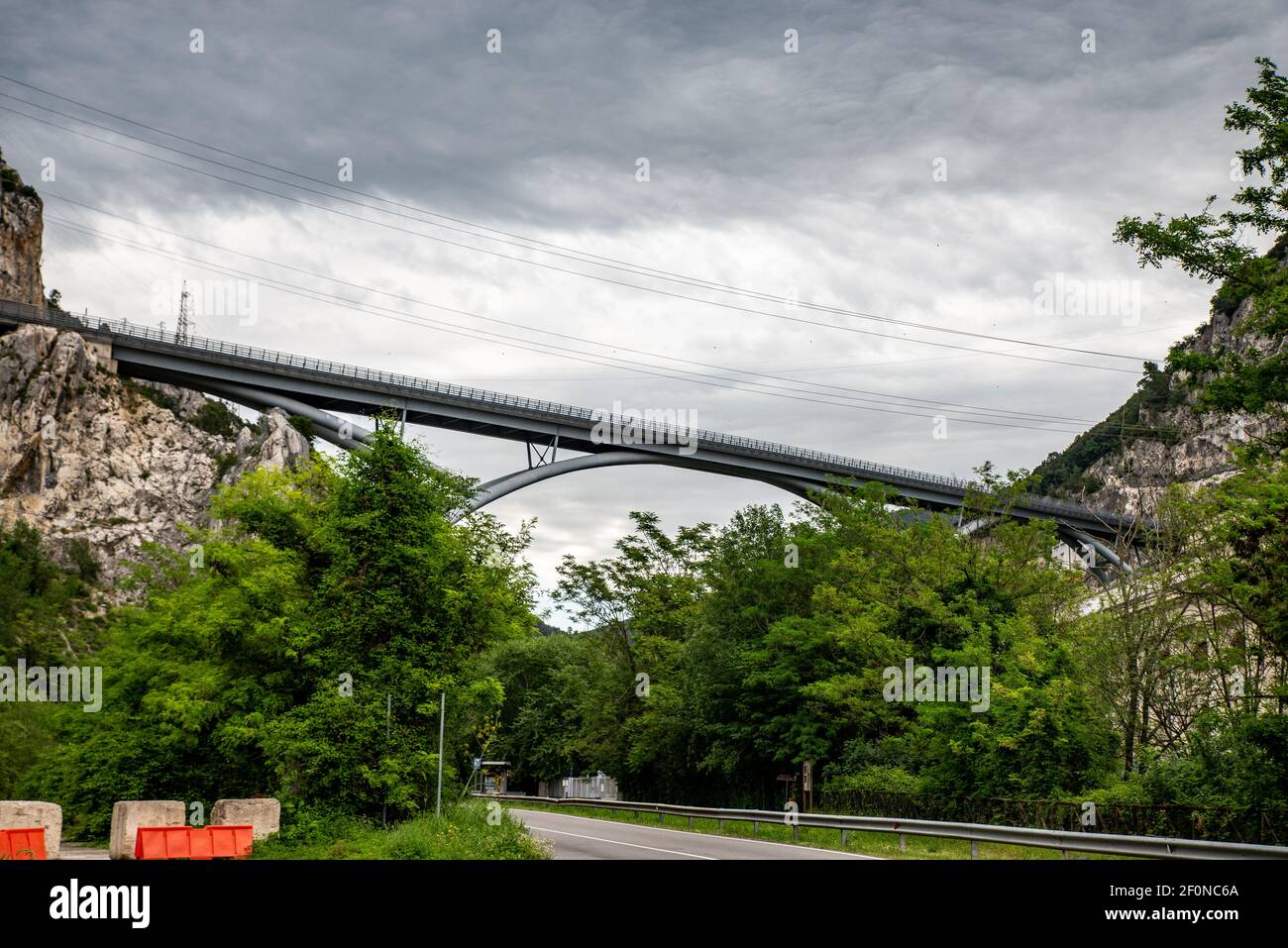 NEW BRIDGE HIGHWAY RIETI in terni Stock Photo