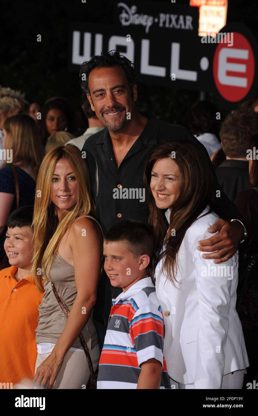 Brad Garrett and family with Joely Fisher. 21 June 2008 Los Angeles