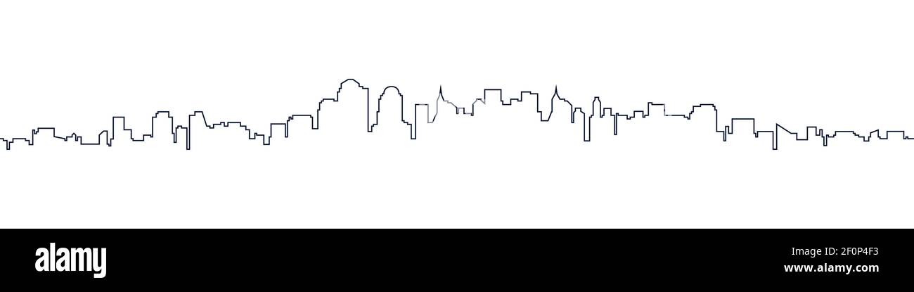 City landscape, icon, vector illustration isolated on white background ...