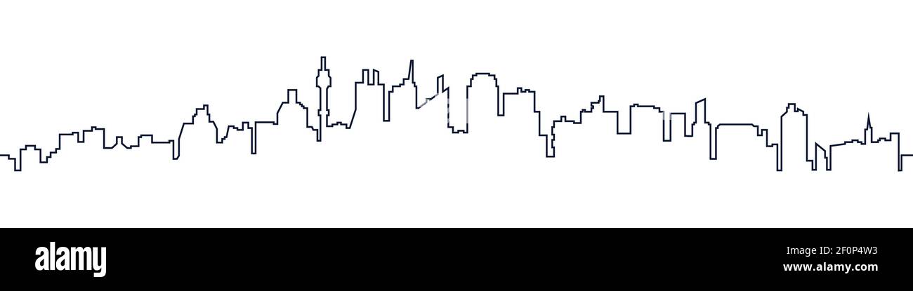 City landscape, icon, vector illustration isolated on white background ...
