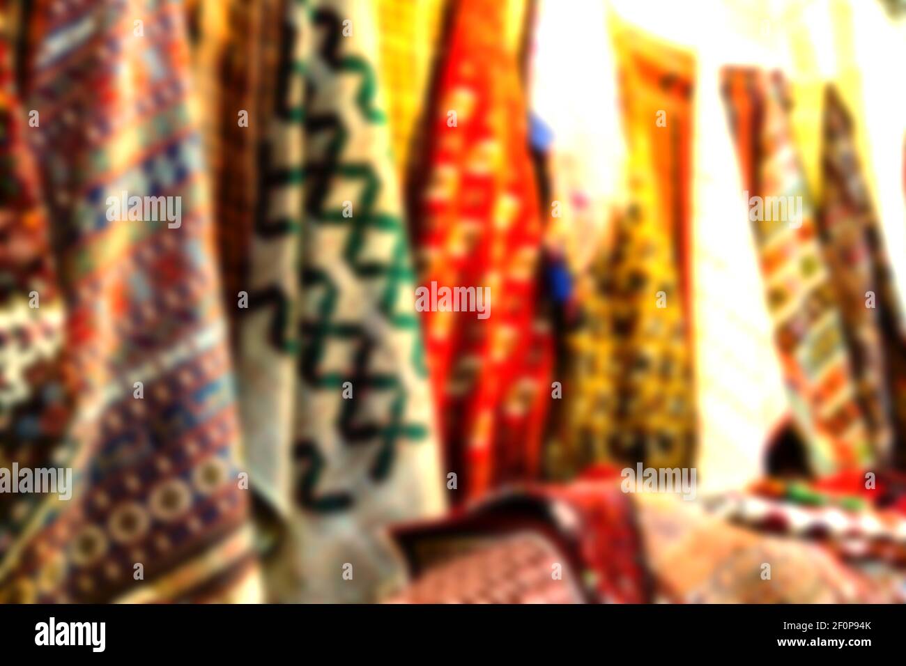 In iran scarf in a market texture Stock Photo - Alamy