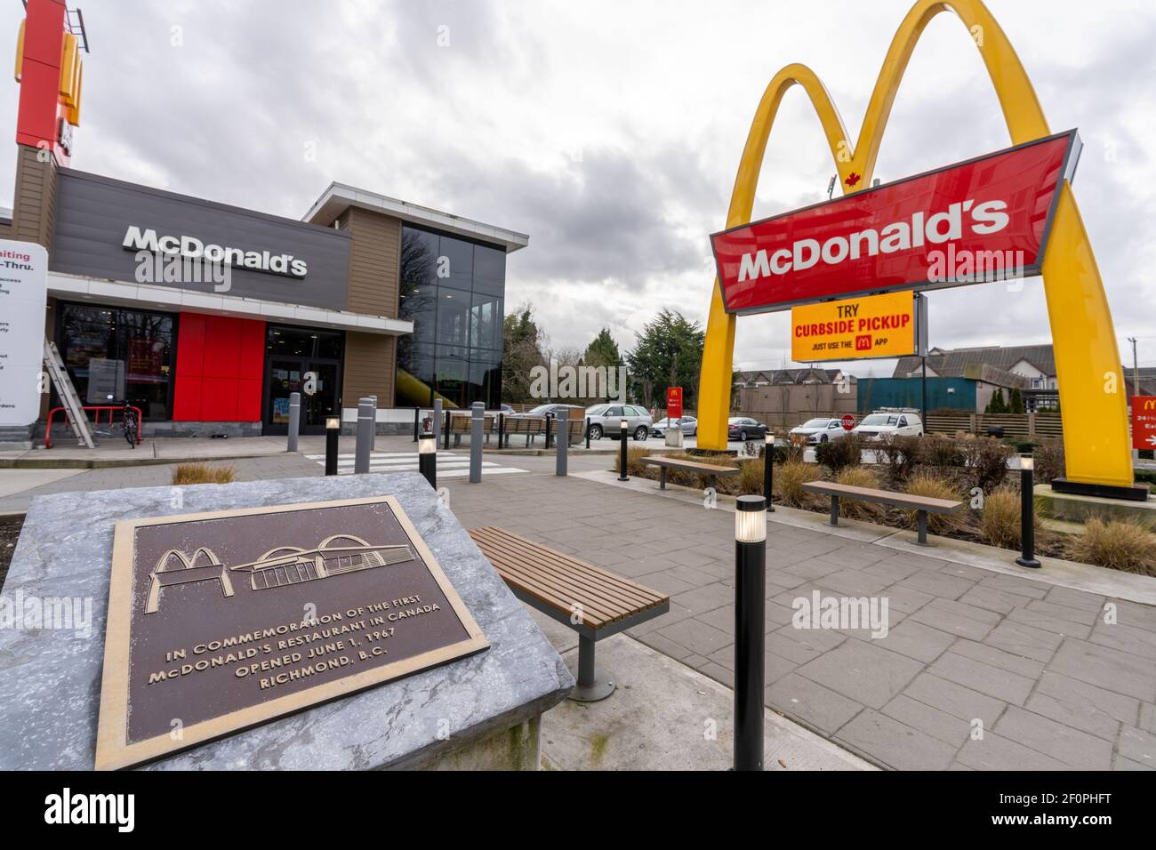 First McDonald's restaurant in Canada. Richmond, B.C. Canada Stock Photo