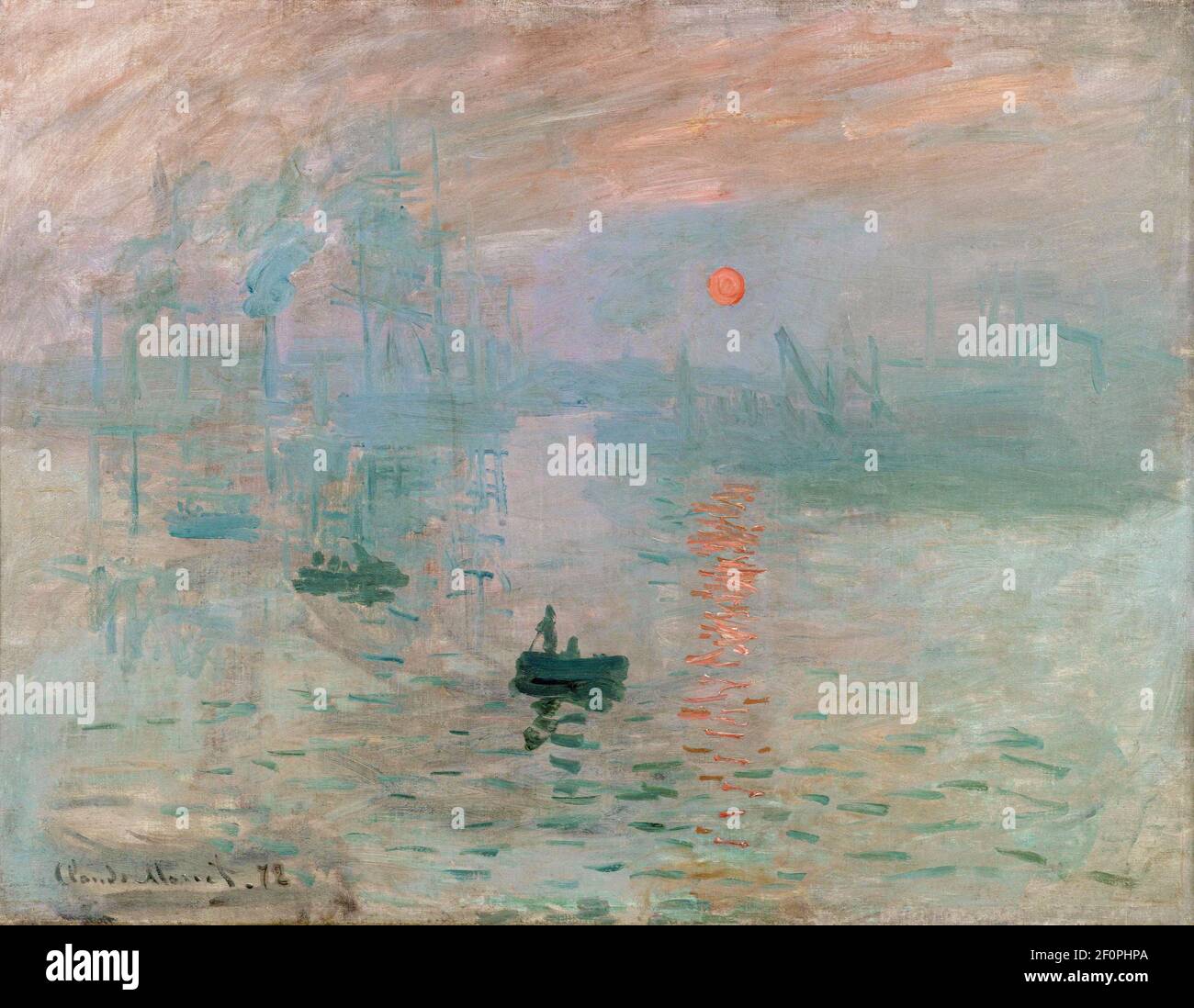 Claude Monet (1840-1296) Impression, Sunrise, 1872, oil on canvas. Marmottan Monet Museum, Paris. Stock Photo